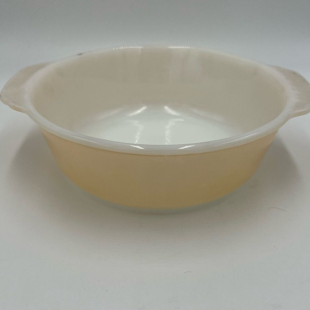 Vintage TM Reg Fire King Casserole Dish Peach Luster 2 qt
